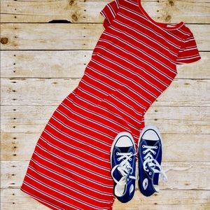 Fitted, Crisscross Back Dress